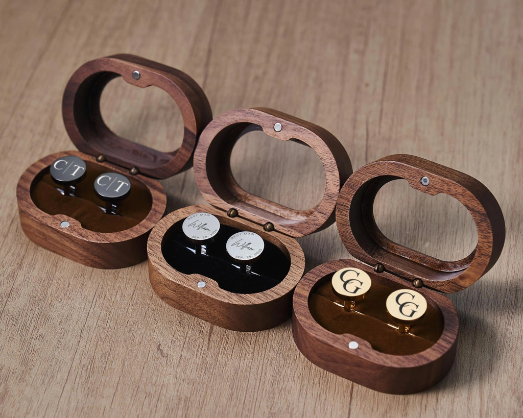 Groomsmen Gifts, Custom Groomsmen Cufflinks Set, Personalized Wedding Accessories for Men, Groomsman Proposal Gift, Engraved Gift for Him