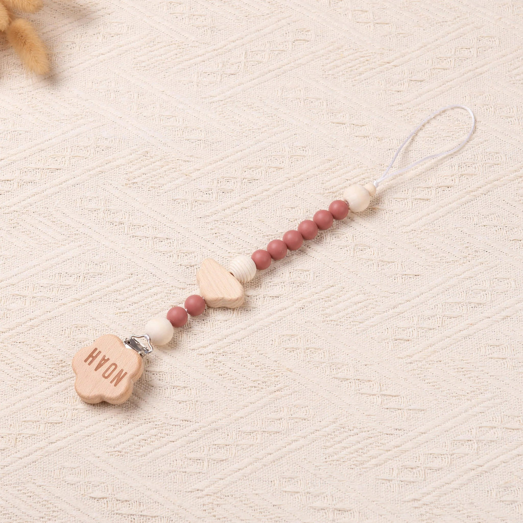 Personalized Pacifier Clip for Baby Boy and Girl, Custom Binky Clip, Engraved Soother Clip with Name, Baby Shower Gifts, Newborn Gifts
