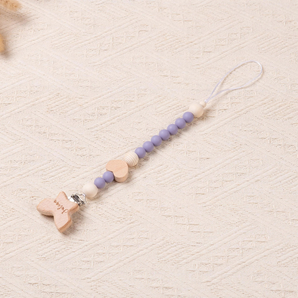 Personalized Pacifier Clip for Baby Boy and Girl, Custom Binky Clip, Engraved Soother Clip with Name, Baby Shower Gifts, Newborn Gifts