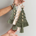Christmas Tree Macrame, Mantel Decor, Xmas Decoration, Handmade Gift, Macrame Wall Hanging, Holiday Tree, Christmas Farmhouse X19