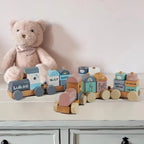 Personalized Wooden Train - Custom Baby Name Keepsake - Montessori Toy - Baby Shower Gift - Nursery Décor for Boys & Girls