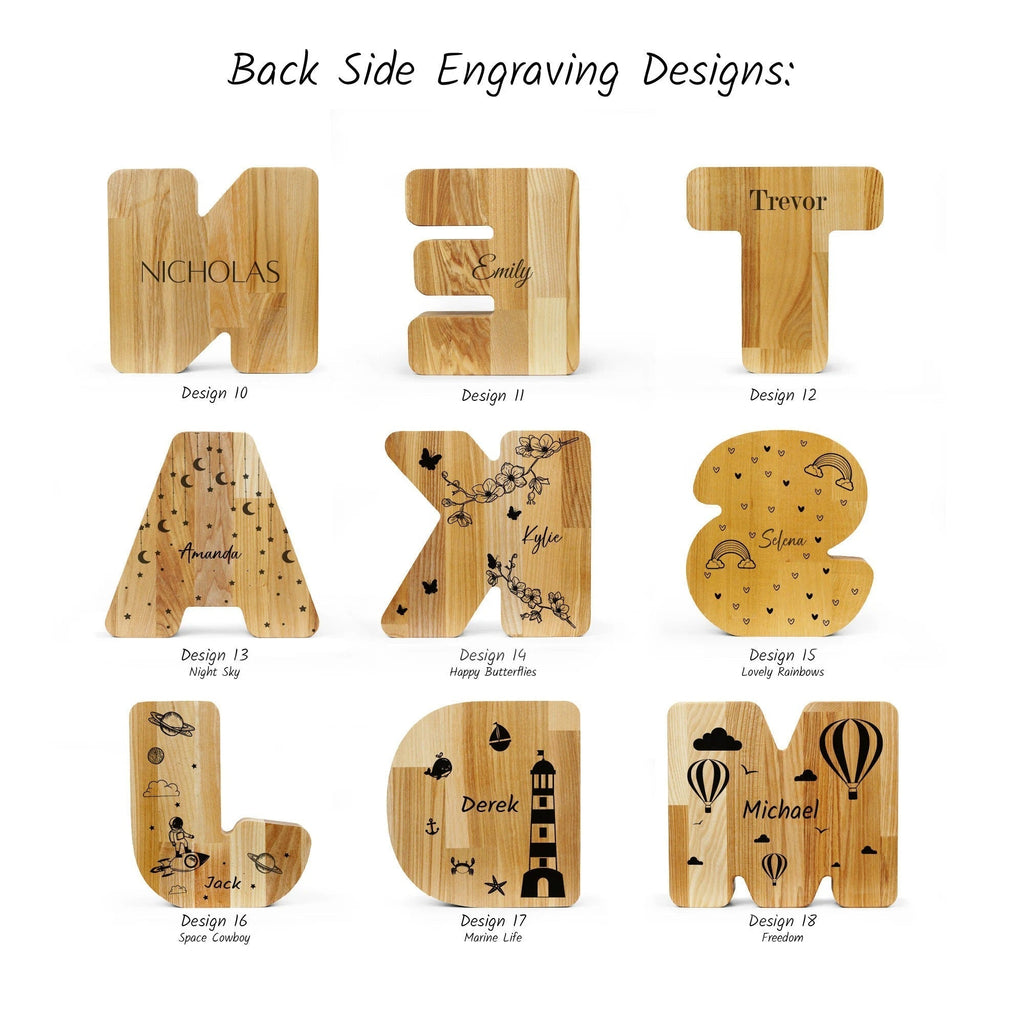 Personalized Letter Piggy Bank For Kids, Custom Money Box for Birthday Gift, Name Engraved Coin Jar, Cute Wooden Savings Holder For Toddler
