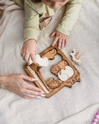 Wooden Brain Teaser Puzzle For Baby Toddler Wood Kids Toys Developmental Toy 1 2 3 Year Old Gift For Nephew and Niece | Ready To Ship USA