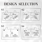Custom Couples Coaster Set, Leaf Design, Personalised Couples Coaster, Set of 2, His Her Coasters, Anniversary Wedding Gift, Mr Mrs Gift
