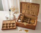 Custom Engraved Wooden Jewelry Box,Personalized Jewelry Organizer,Wedding Gifts for Her,Christmas Gift for Mom, Personalized Gift for Mom