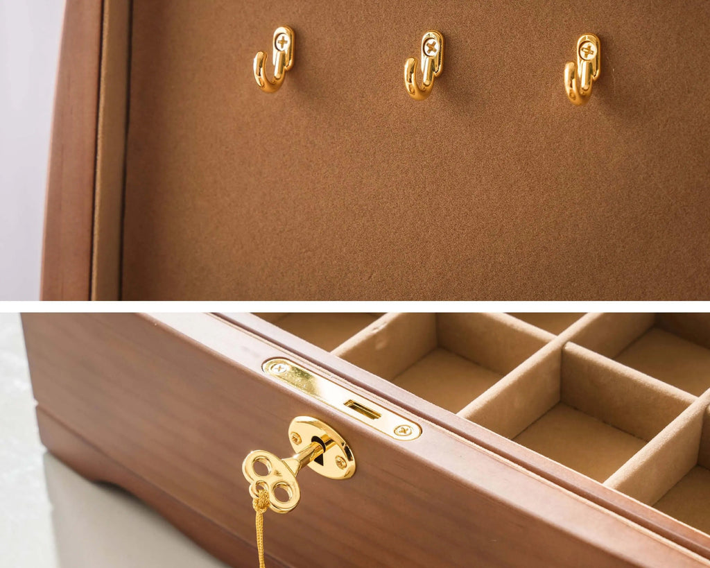Custom Engraved Wooden Jewelry Box,Personalized Jewelry Organizer,Wedding Gifts for Her,Christmas Gift for Mom, Personalized Gift for Mom