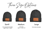 Custom Baby Beanie, Toddler Winter Hat, Kids Youth Child Infant Newborn Gift, Name Hat Engraved Leather Patch Beanie,Personalized Baby Gift