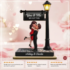 Timeless Love Under The Light - Personalized 2-Layered Wooden Plaque - Heartfelt Anniversary Gift, Wedding Gift For Couple, For Him, For Her