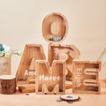 Personalized Large Wooden Kids Letter Piggy Bank, Wood Gift For Kids, Custom Name Coin Bank, Wood Alphabet Letter Bank Money Box Birthday