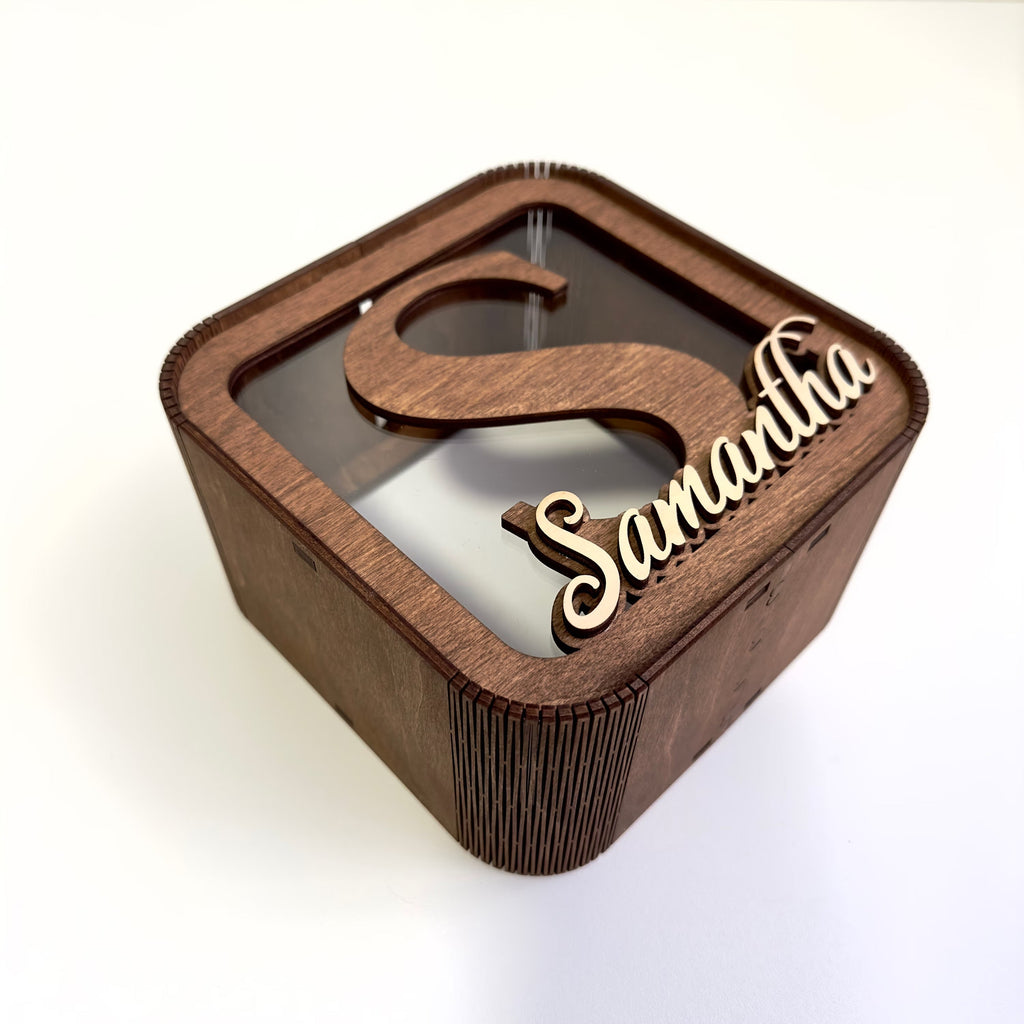 Piggy Bank for Kids, Cash Box for Child, Baby Birthday Gift, Wood Money Banks, Custom Money Box for Toddler, Gift for Kids, Name Piggy Bank