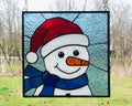 Snowman Stained Glass Pattern: Christmas Suncatcher DIY
