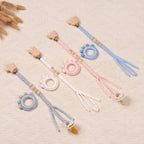 Personalized Braided Pacifier Clips and Rattles for Baby Boy and Girl, Baby Shower Gifts, New Baby Gift, Unique Baby Gift Set, Newborn Gifts