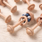 Custom Wooden Rattle, Sensory Toys for Baby, Personalized New Baby Gifts, Baby Shower Gifts, Nephew Gifts, Newborn Gifts, Christmas Gifts