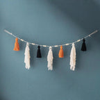 Party-Ready Halloween Ghost Garland – Boho Macrame Wall Banner V75
