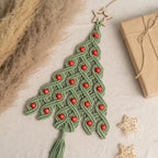 Macrame Xmas Tree, Minimal Seasonal Art, Boho Wall Hanging, Christmas Decoration, Tree Decor, Holiday Gift, Holiday Wall Hanging X52
