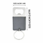 Personalized leather keychain bottle opener, customizable groomsmen gift, party favors, high quality leather wine opener best man gifts