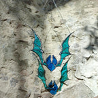Stained Glass Bat Suncatcher. Gothic Halloween Decor with Wings. Unique Spooky Window Decoration. Perfect Halloween Bat Gift for Friends