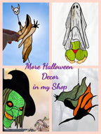 Halloween Decor Stained Glass Ghost Mushrooms. Cute Ghost Plant Stakes for Spooky Season. Halloween Gift. Unique Garden Art. Happy Halloween