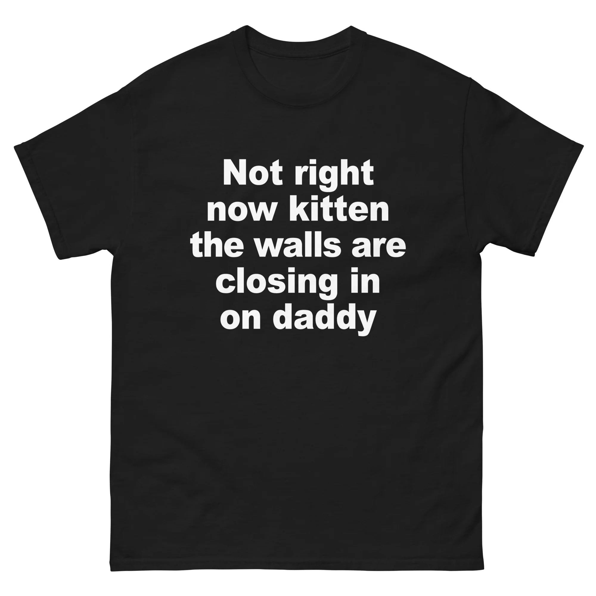 Not Right Now Kitten The Walls Are Closing In On Daddy Shirt.