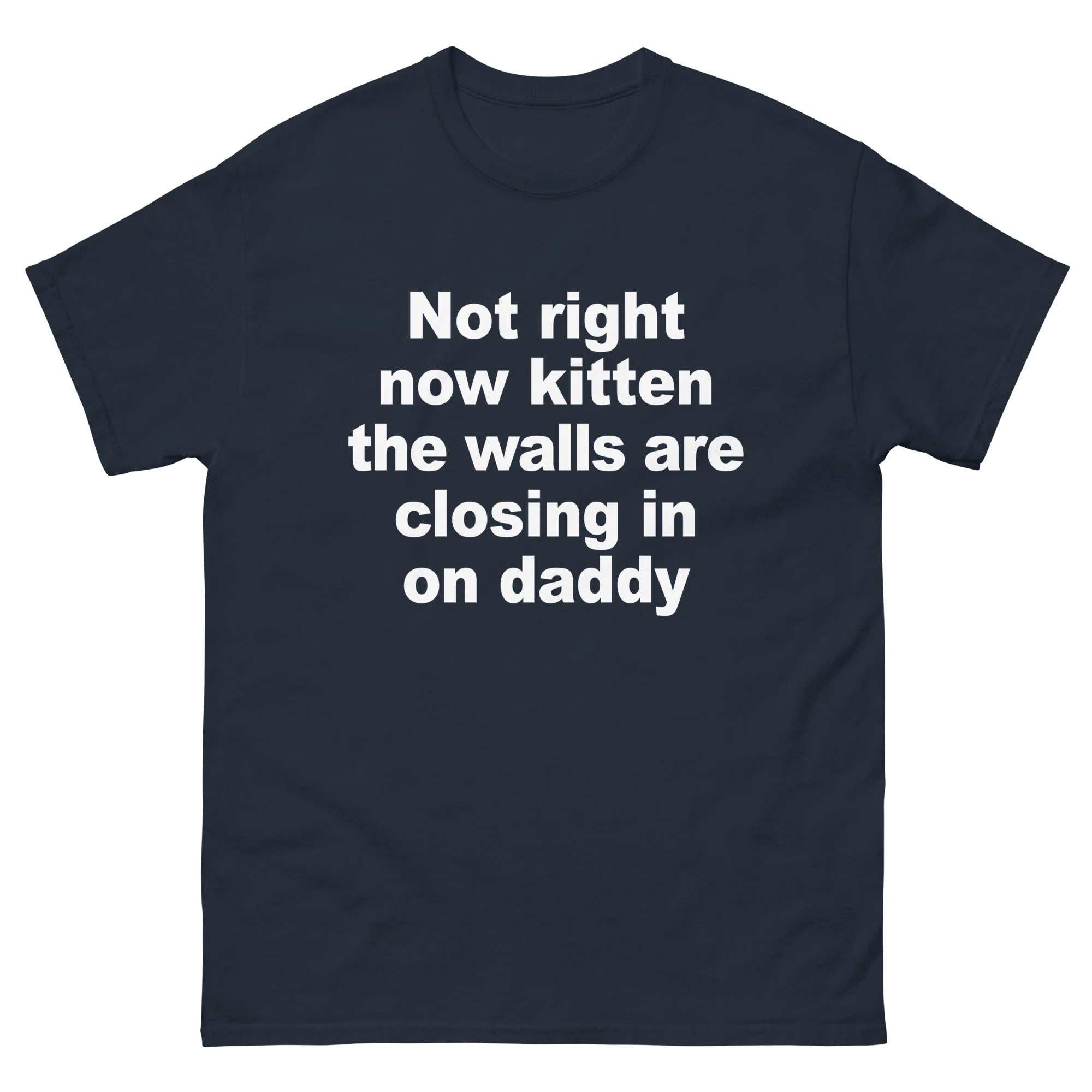 Not Right Now Kitten The Walls Are Closing In On Daddy Shirt.