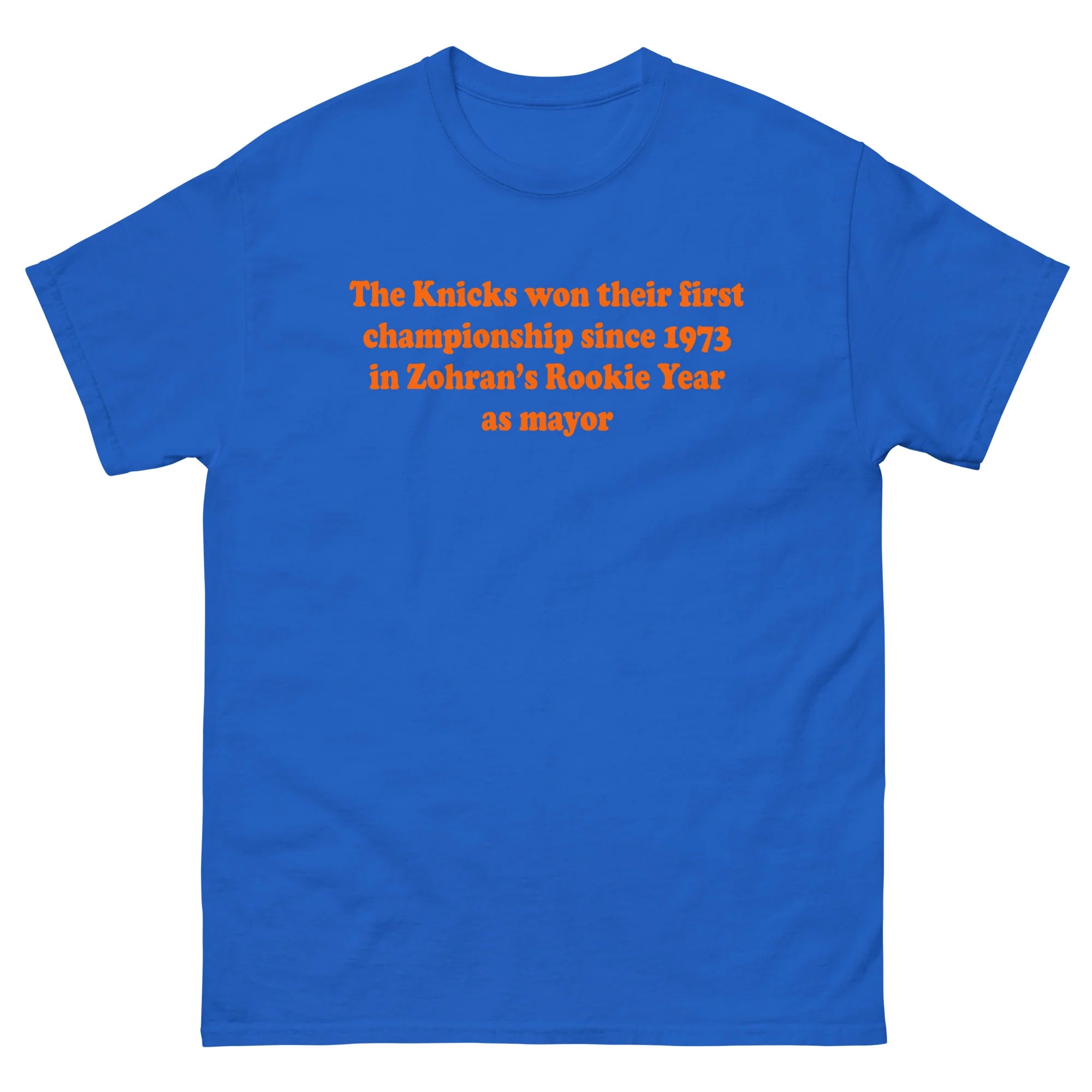 The Knicks Won Their First Championship Since 1973 In Zohran's rookie year.